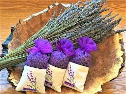 Picture of lavender sachets and lavender stems